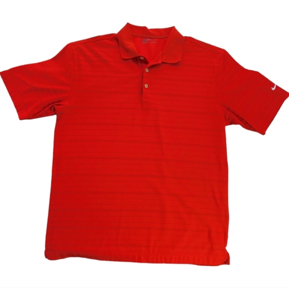 NIKE GOLF Fit Dry High Performance, Breathable, Stretch, 3 top button Golf Shirt - Picture 1 of 7